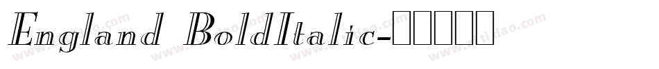 England BoldItalic字体转换